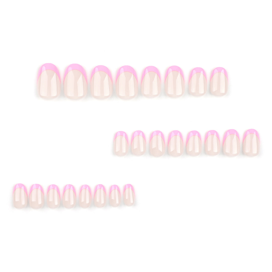 Artistic Nail Art with Gloss Finish and Elegant French Tip Bowlift