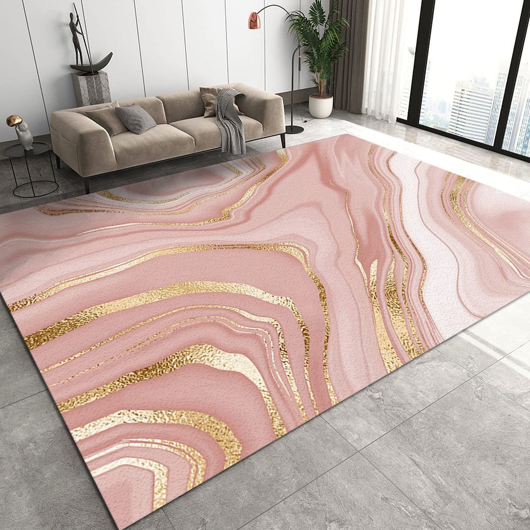 Luxurious Marble-Inspired Area Rug