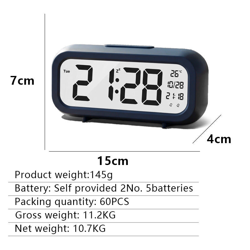 Digital alarm clock with temperature display and large LED display Bowlift