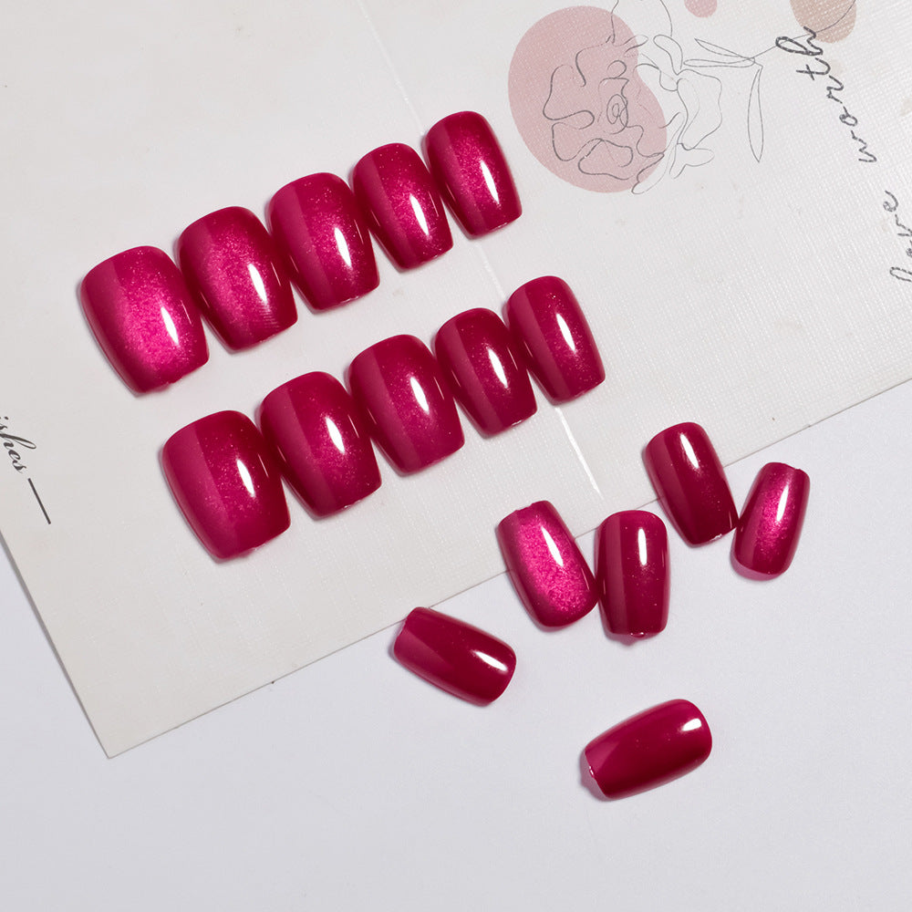 Glossy Short Press-On Nail Set with Radiant Finish Bowlift