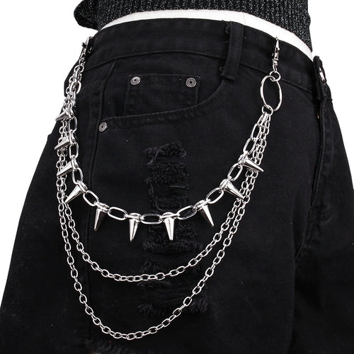 Fashionable chain belt with stud accents Bowlift