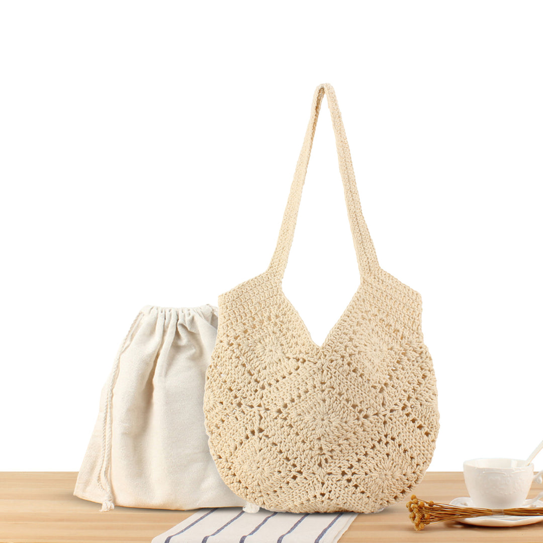 Hand-knotted tote bag with unique pattern Bowlift