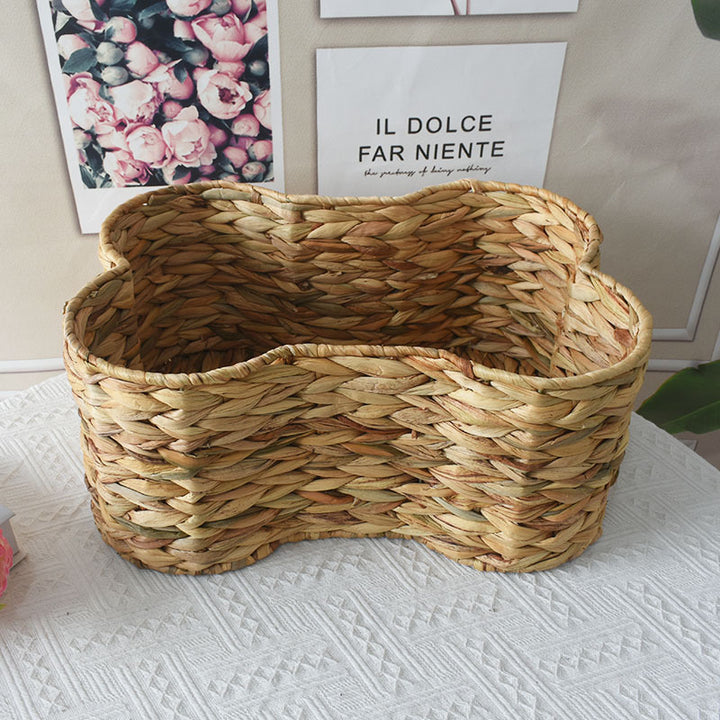 Woven Storage Basket with Organic Curved Design Bowlift