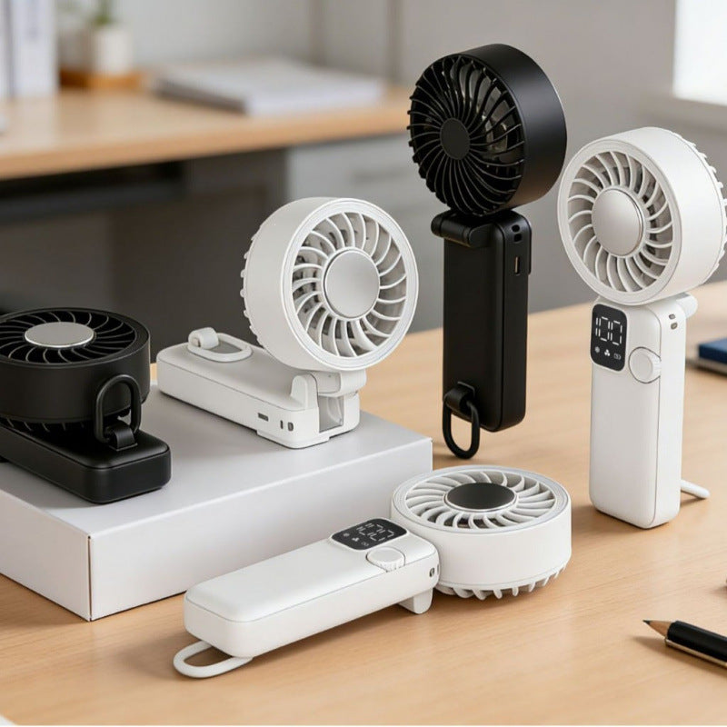 Ladies portable mini air circulator with temperature display Bowlift