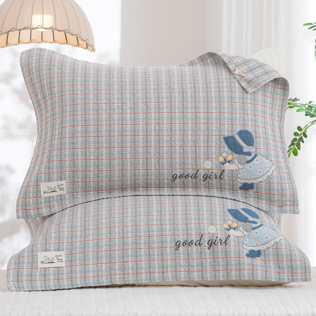 Women's pillowcase with modern checkered pattern Bowlift
