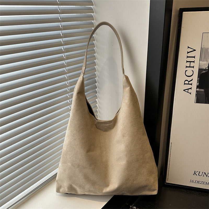 Suede Slouchy Hobo Bag Bowlift