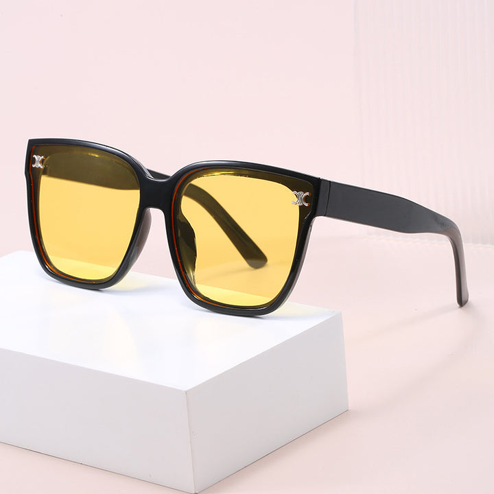 Women's Fashionable oversized sunglasses with diamond-shaped lenses Bowlift