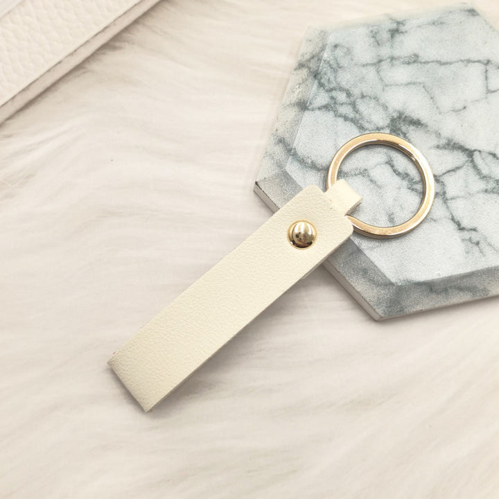 Unisex keychain with elegant artificial leather design Bowlift