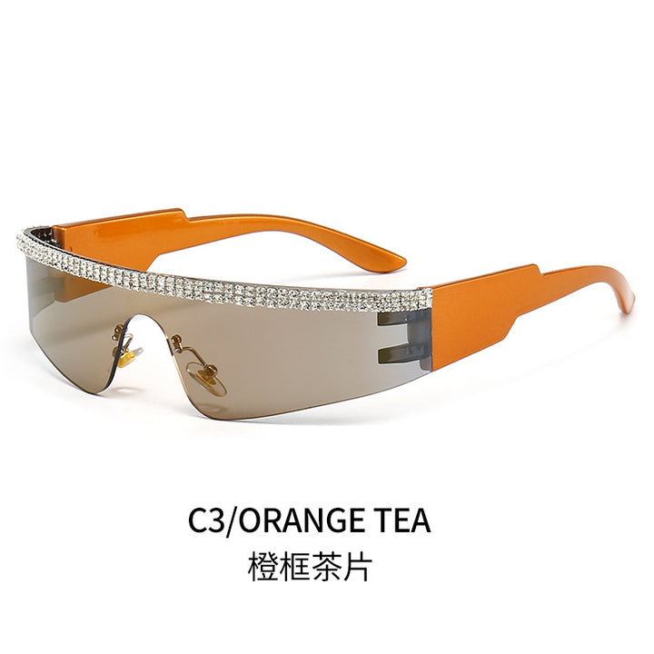 Women's Fashion Glamour Sunglasses with Rhinestone-Embellished Frame Bowlift