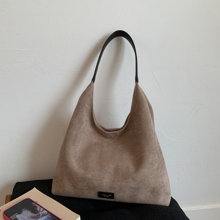 Suede Oversized Hobo Bag Bowlift