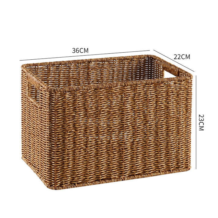 Handcrafted Rectangular Wicker Storage Bin Bowlift