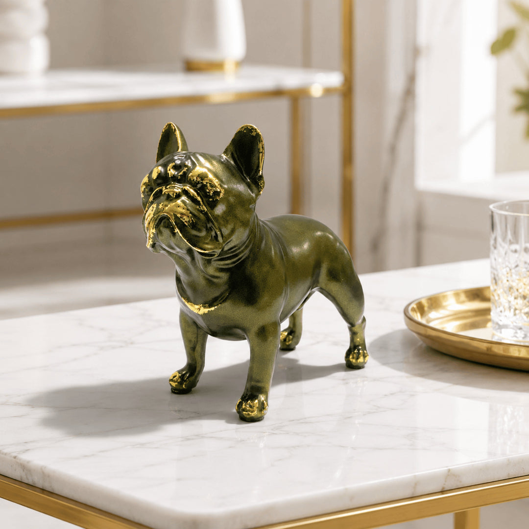 Decorative figure of a French Bulldog Bowlift