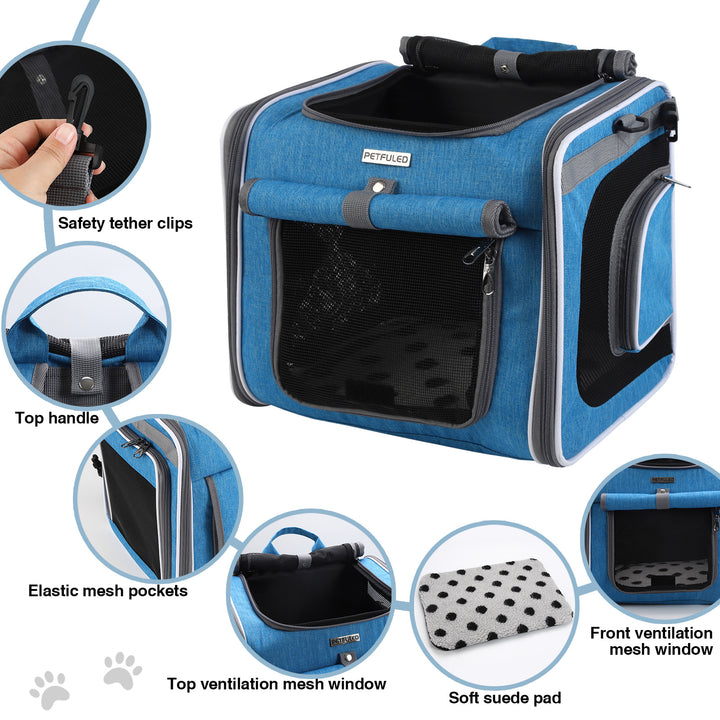 ventilated collapsible pet carrier backpack with reinforced frame Bowlift