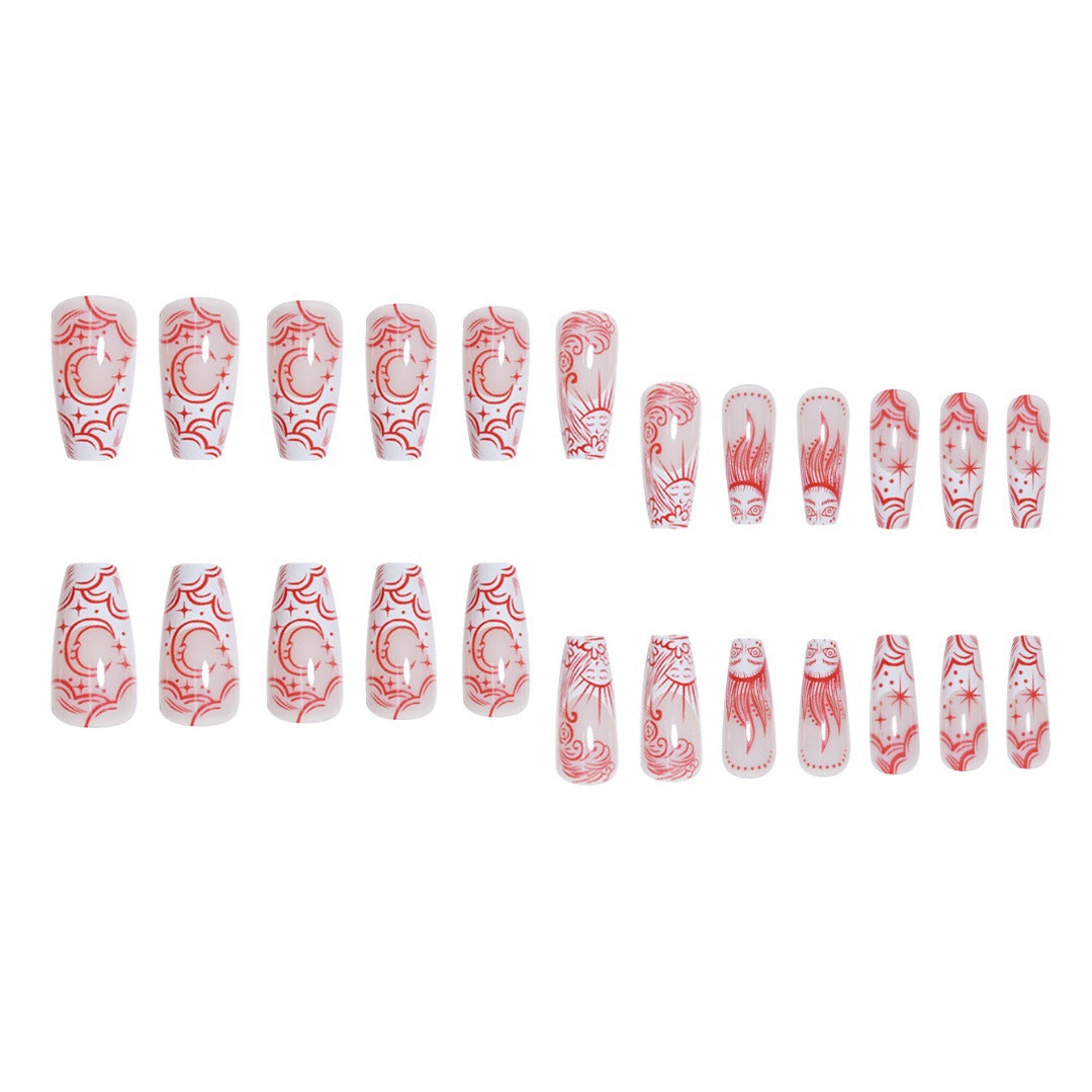 Artistic Long Press-On Nail Enhancements Bowlift