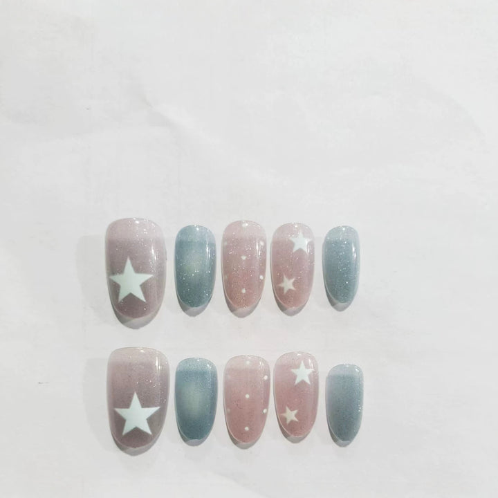 Celestial Star Nail Art Design Bowlift