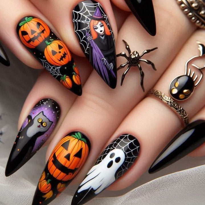 Halloween-Themed 3D Decorative Nail Art Extensions Bowlift