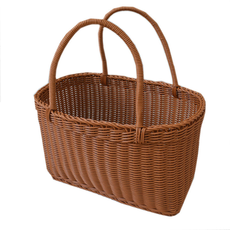 Woven Rattan Storage Basket Bowlift