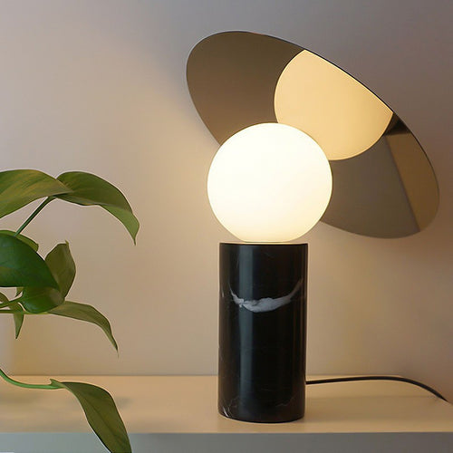 Modern Minimalist Table Lamp with Reflective Shade