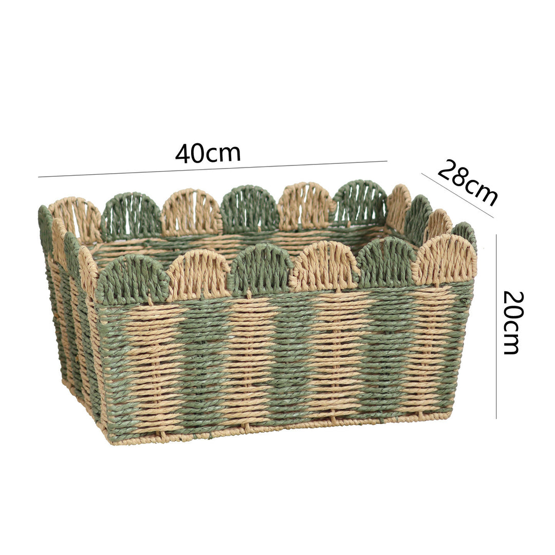 Decorative storage basket made of woven material Bowlift