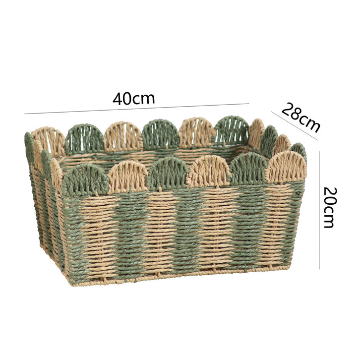 Decorative storage basket made of woven material Bowlift