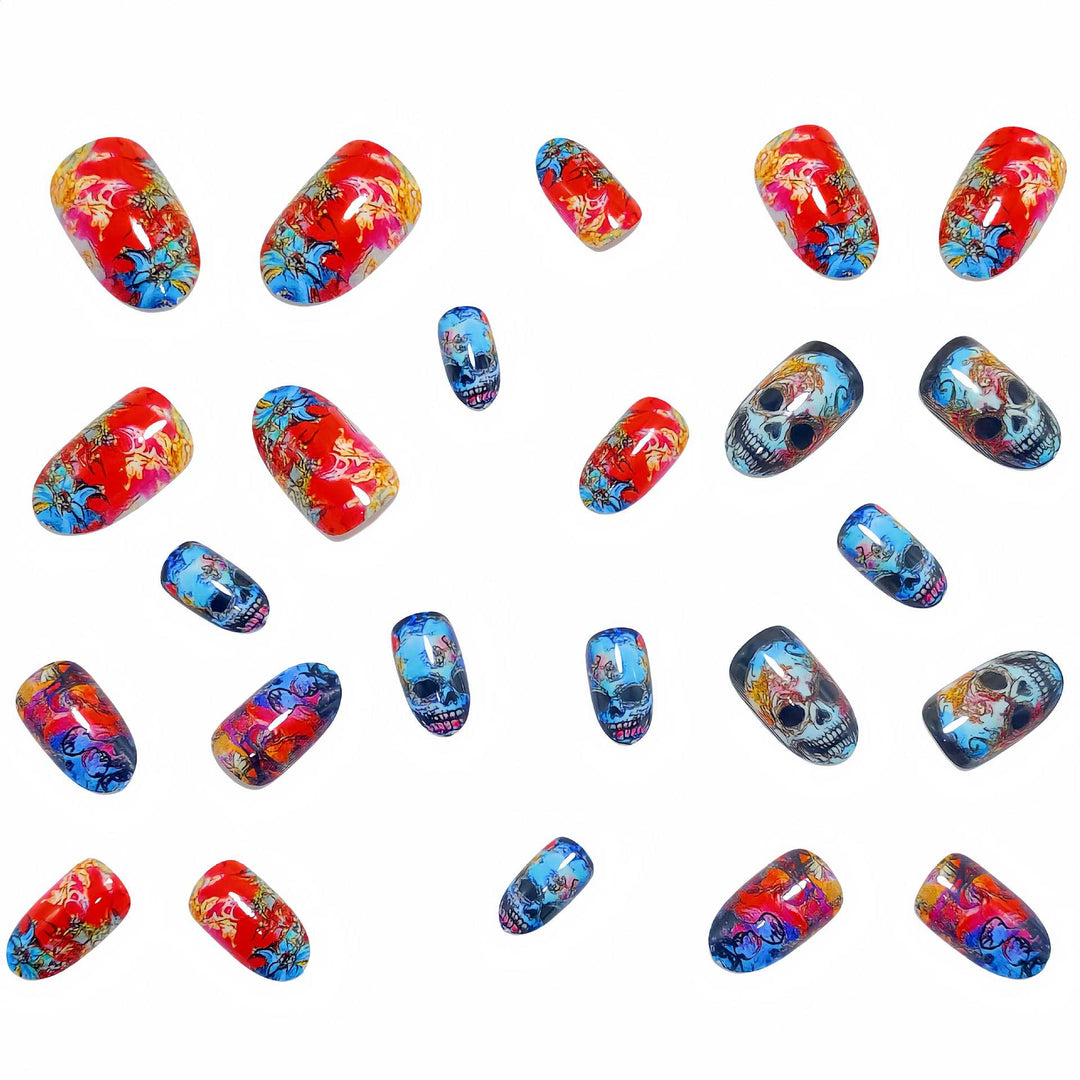 Artificial Nails in Extravagant Skull Design Bowlift