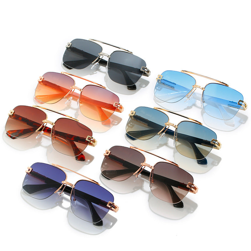 Women's fashionable square sunglasses with elegant metal frame Bowlift