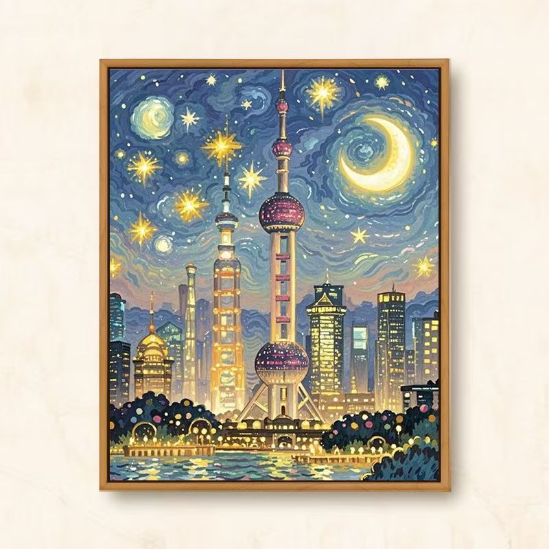 Artistic Cityscape Wall Art Print Bowlift