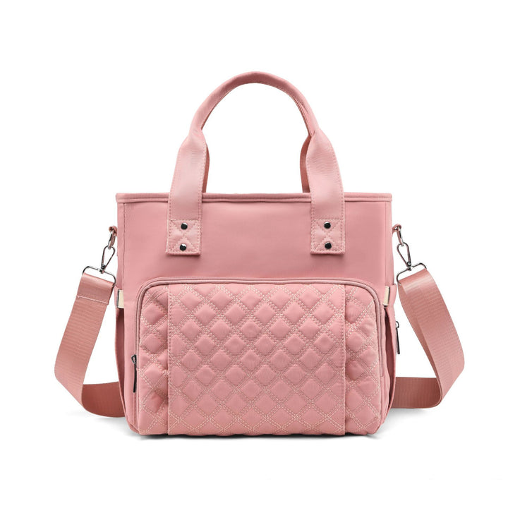 Quilted Multi-Compartment Tote Bag Bowlift