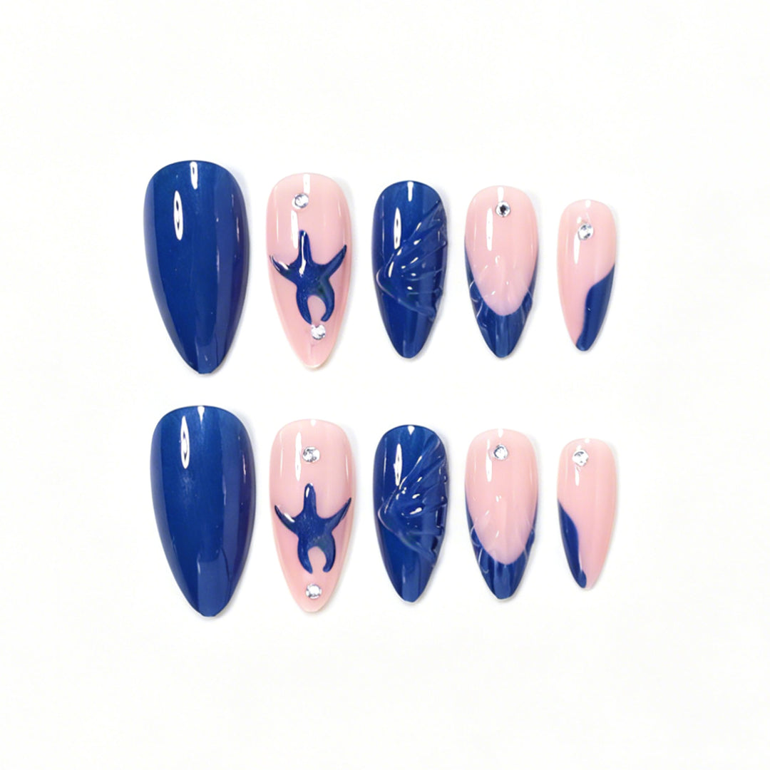 Artistic Ocean-Inspired Nail Art Set Bowlift