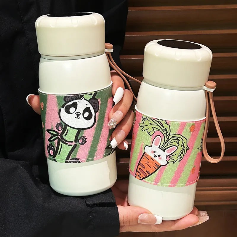 Women's insulated bottle with playful panda design Bowlift