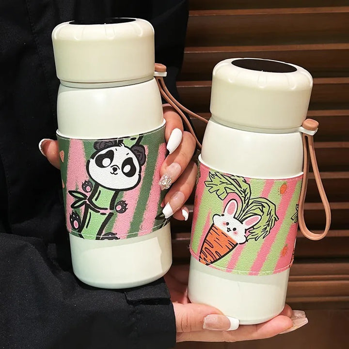 Women's insulated bottle with playful panda design Bowlift