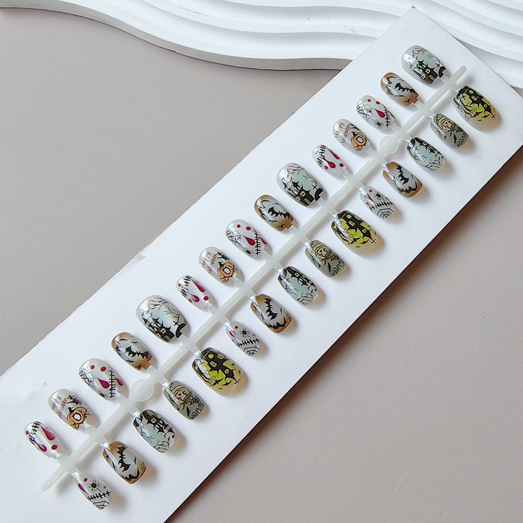 Artificial nails in Halloween design Bowlift