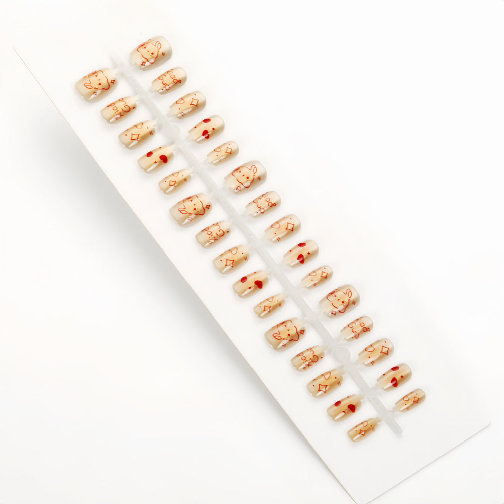 Creative animal motif artificial nails Bowlift