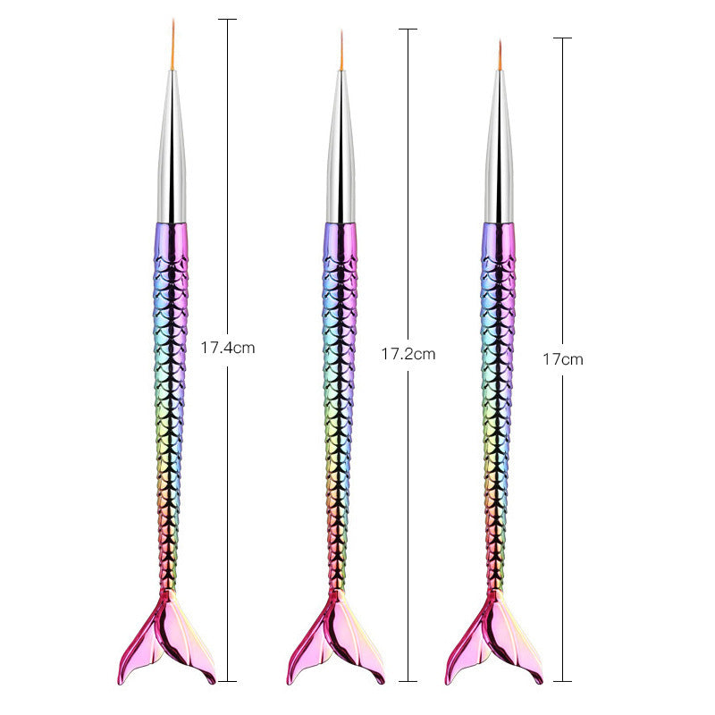 Mermaid Tail Nail Art Brushes Bowlift