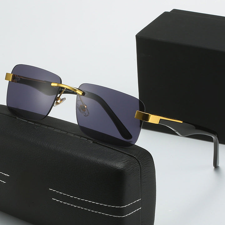 Women’s fashionable half-frame glasses with elegant metal and plastic mix Bowlift