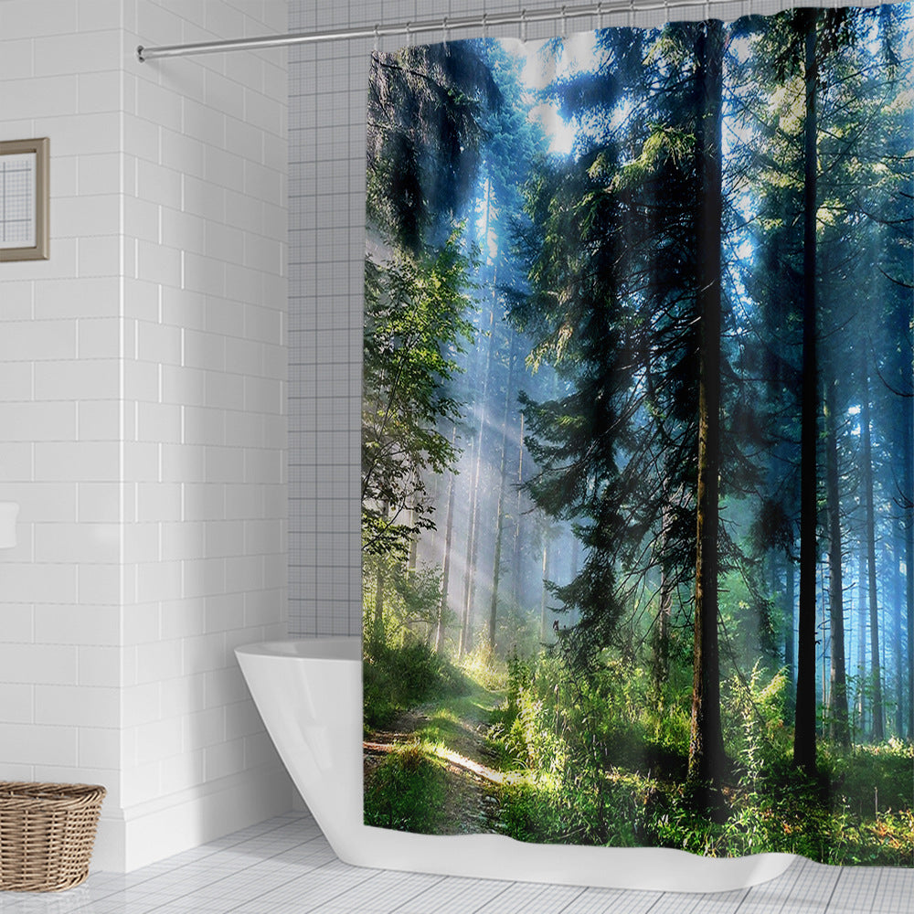 Floral Cherry Blossom Shower Curtain Bowlift