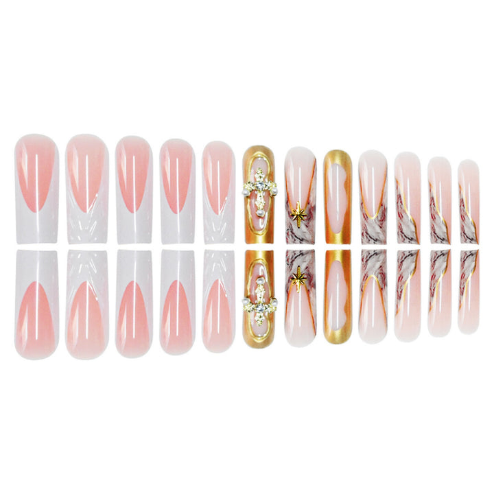 Decorative Long Press-On Nail Art Bowlift