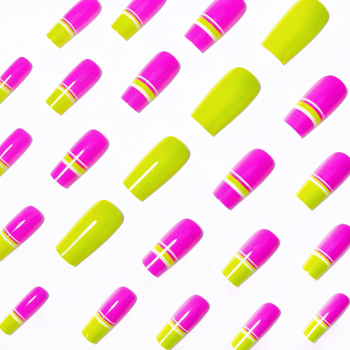 Abstract Color Block Nail Art Bowlift