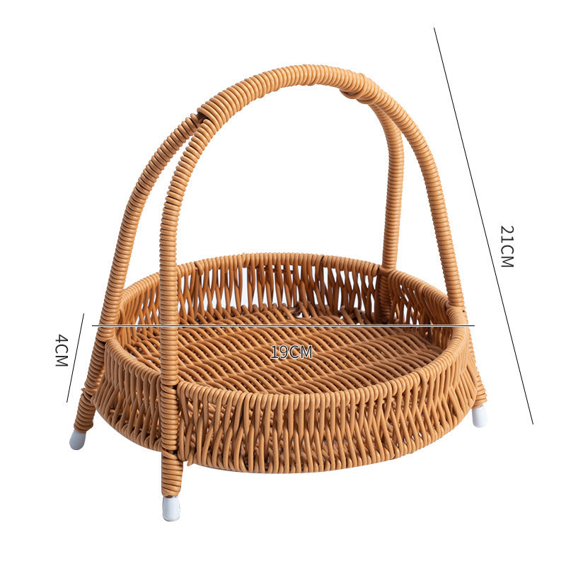 Handcrafted Wicker Storage Basket Bowlift