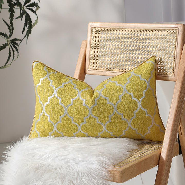 Artistic Geometric Pattern Lumbar Pillow