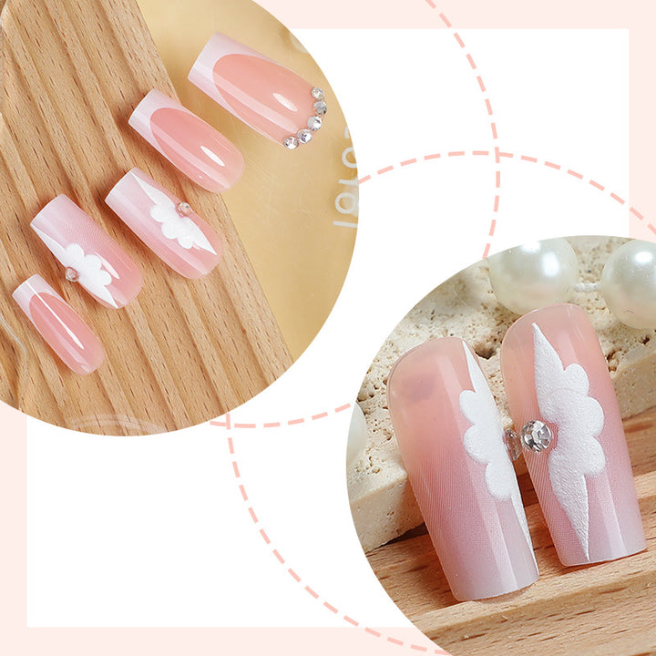 Floral Decorative Press-On Nails Bowlift