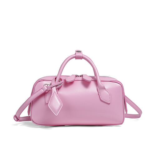 Structured Leather Mini Satchel Bowlift