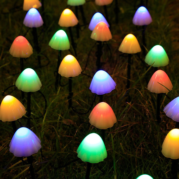 Crescent Moon Solar Garden Stake Lights Bowlift