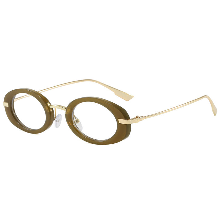 Fashionable glasses with oval frame Bowlift
