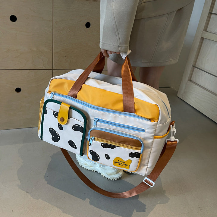 Playful Patterned Travel Duffle Bag Bowlift