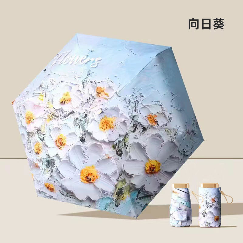 Women's UV Protection Folding Umbrella with Innovative Mechanism Bowlift