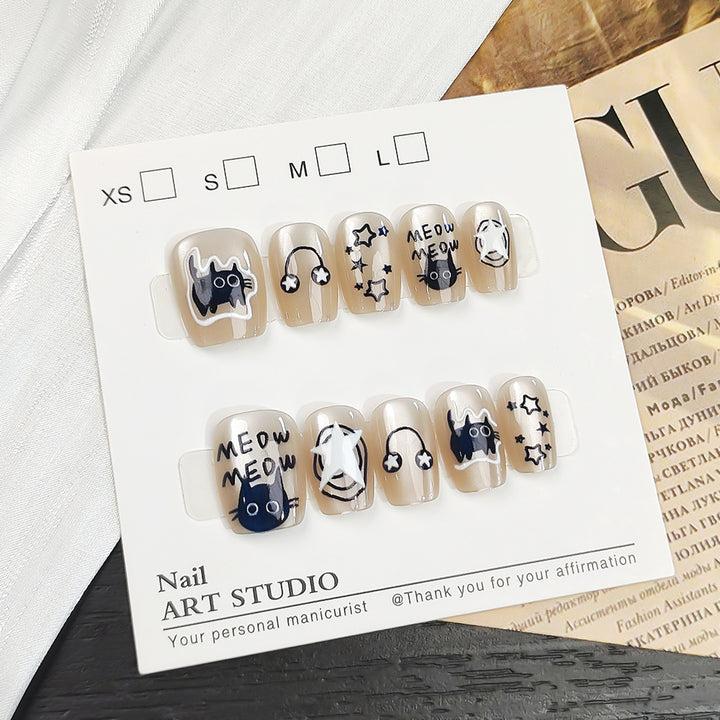 Artificial nail tips with shimmering design Bowlift