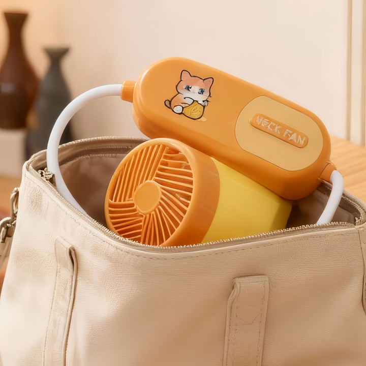 Women Portable Neck Fan with Flexible Design and Powerful Air Circulation Bowlift