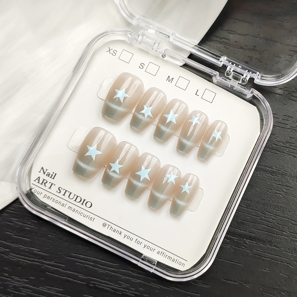 Artificial nails with Elegant Ombre Design Bowlift