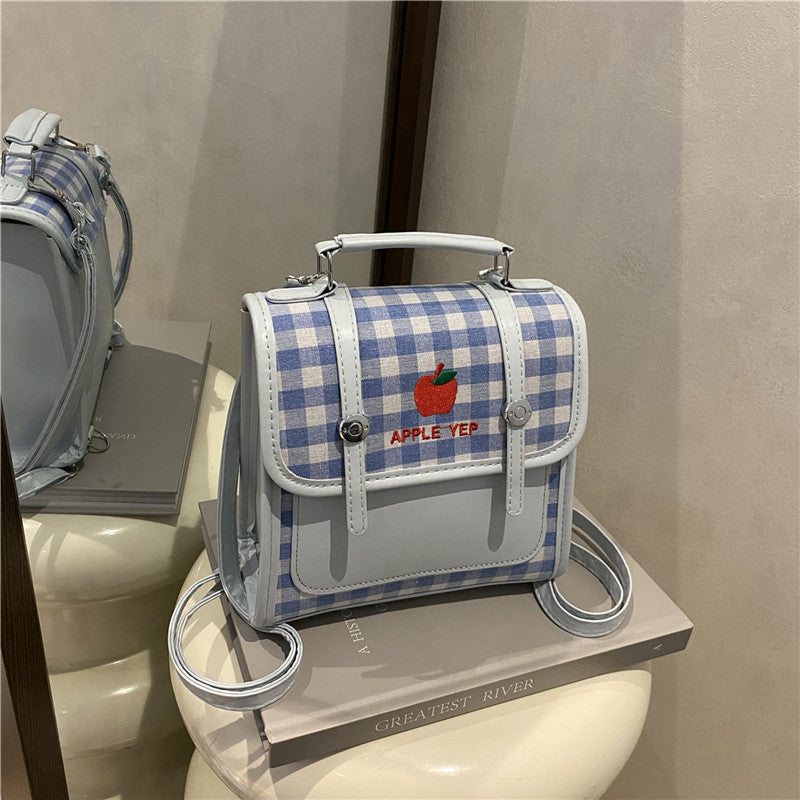 Playful Checked Mini Backpack Bowlift